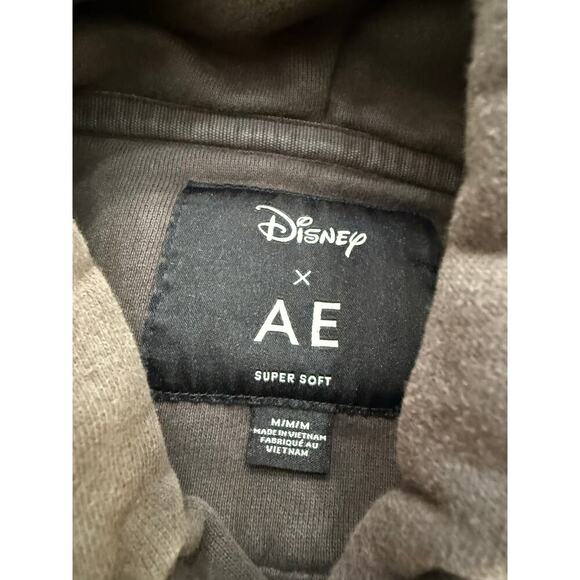 Disney X American Eagle Women's Gray Mickey Mouse Sweatshirt Hoodie Size Medium - Picture 3 of 4